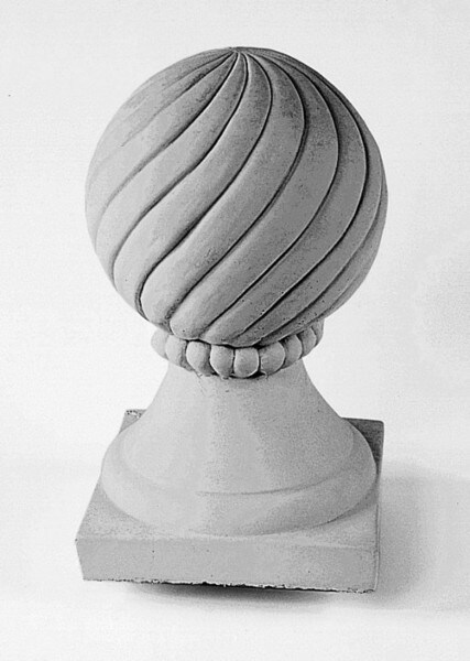 Stone Finials for Sale - Spiral Ball Cement Finial - Color of your choice
